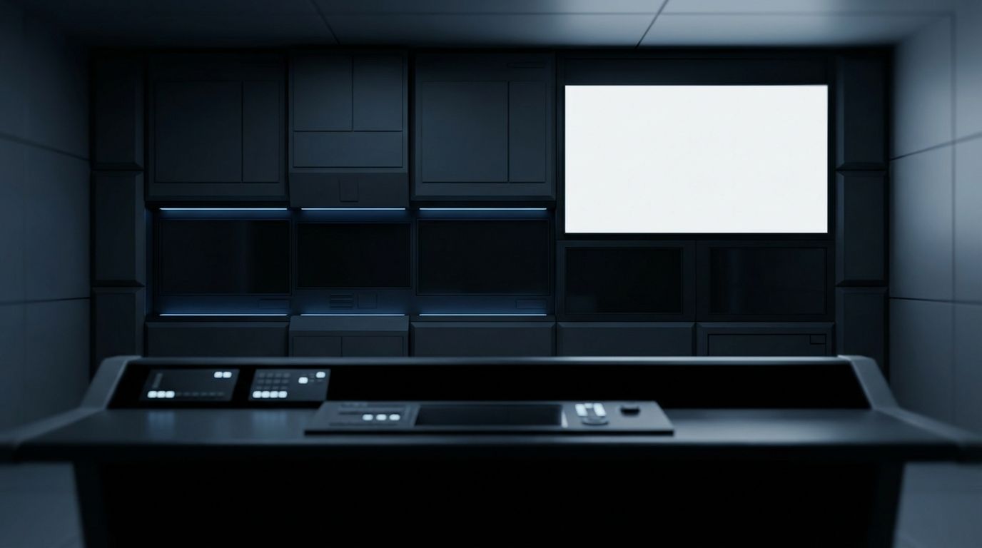 "Control Center Dark" - premium Microsoft Teams background