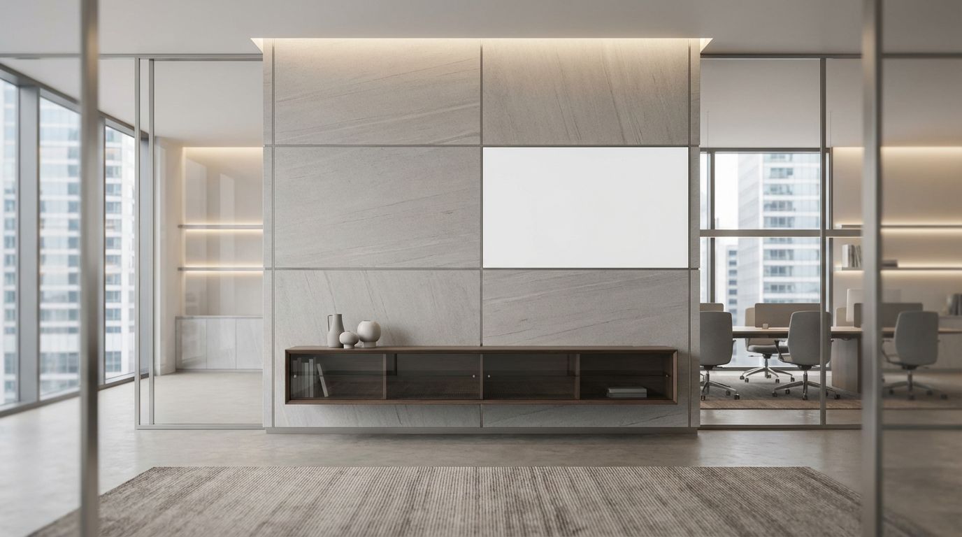 "Skyscraper Office Light" - premium Microsoft Teams background