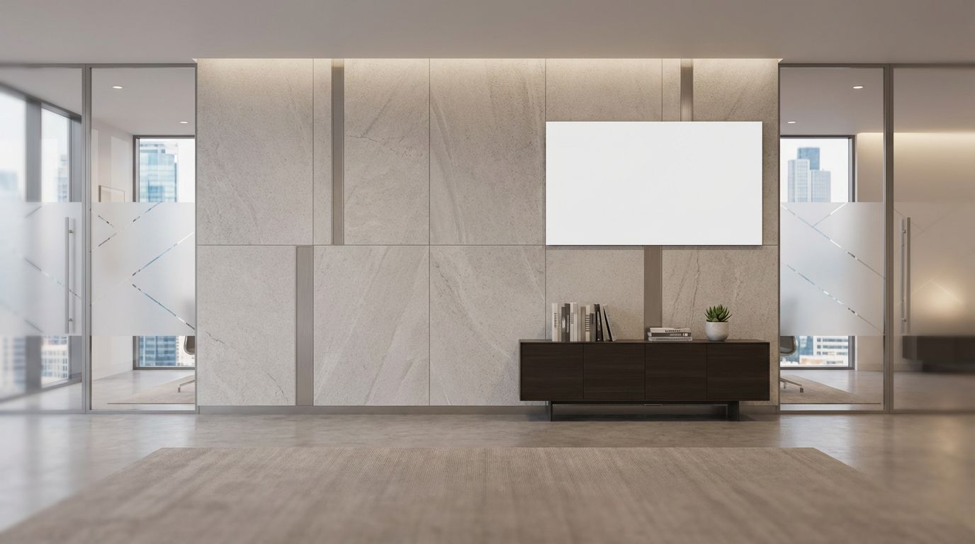 "Tech Startup Minimalist Meeting Room" - premium Microsoft Teams background